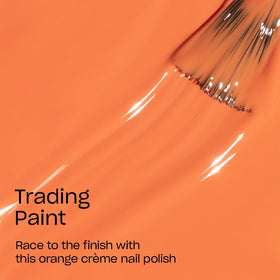 OPI Nail Lacquer Opaque Light Orange brush and polish close-up