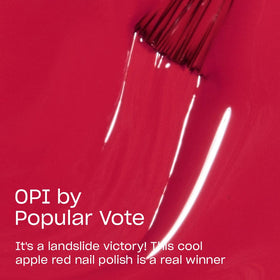 OPI Nail Lacquer OPI by Popular Vote dark red nail polish bottle side view