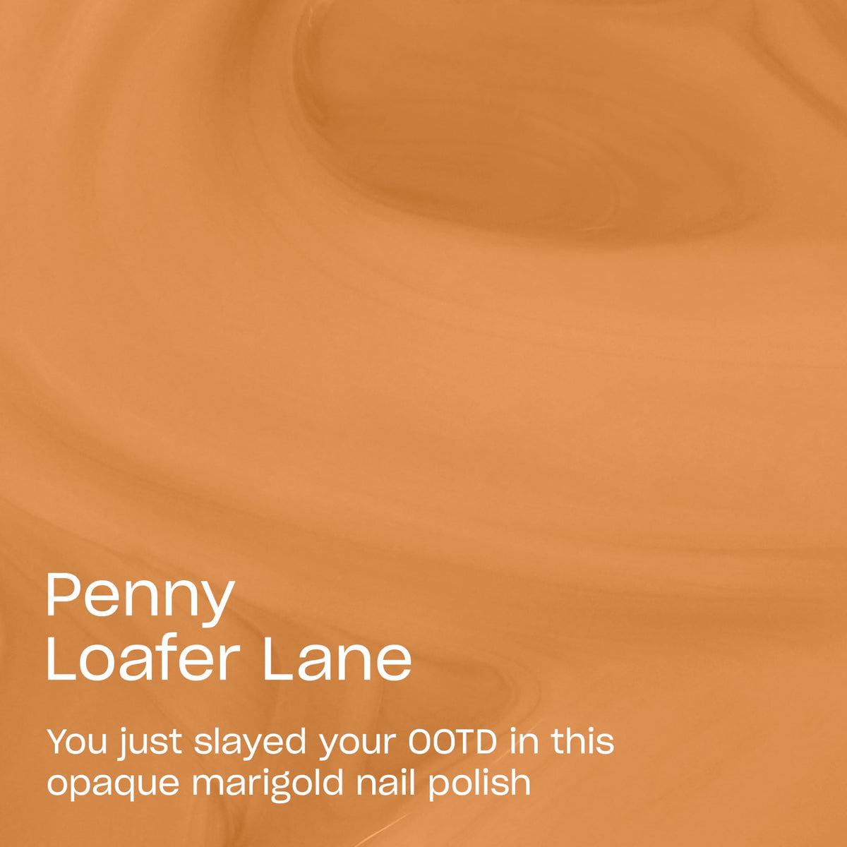 OPI Nail Lacquer Penny Loafer Lane marigold nail polish on nails