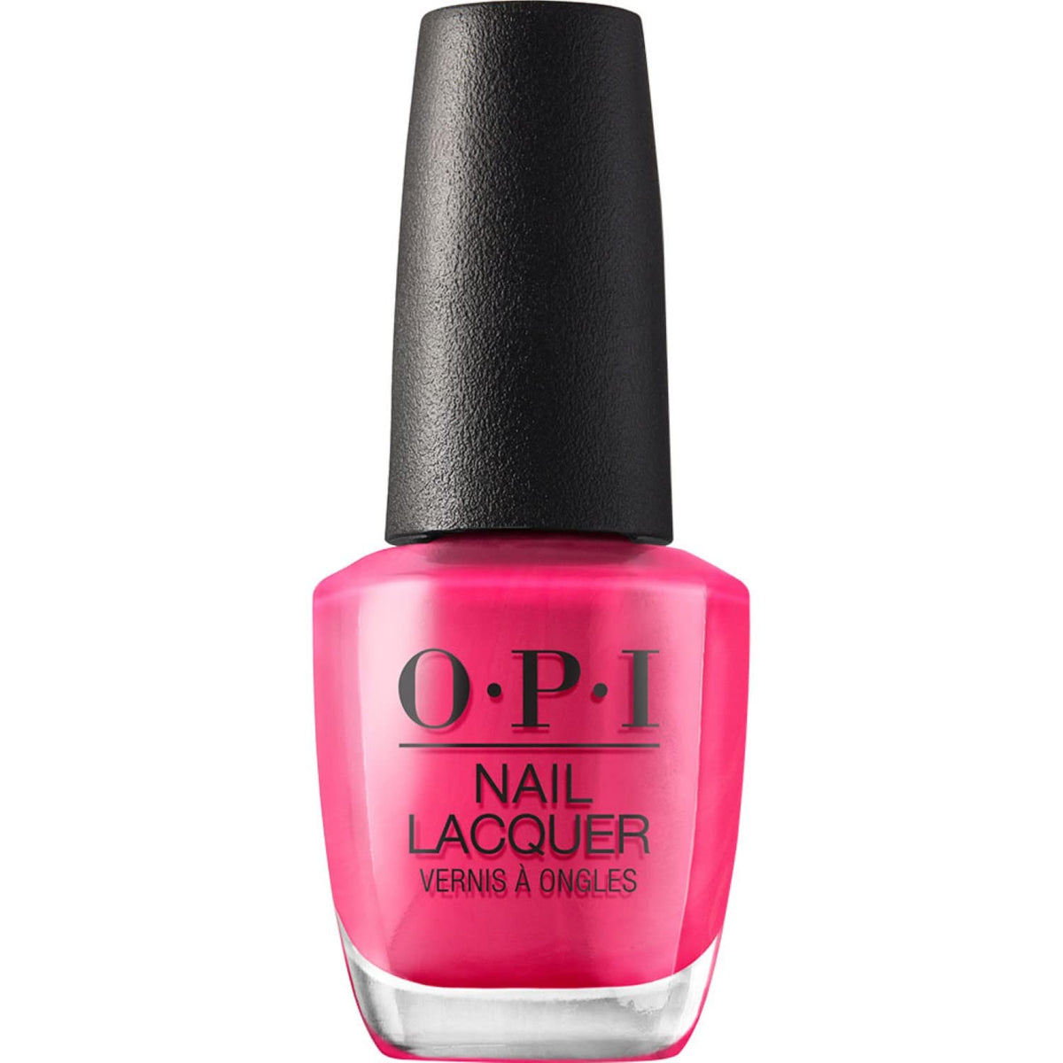 OPI Nail Lacquer Pink Flamenco bright pink nail polish front view