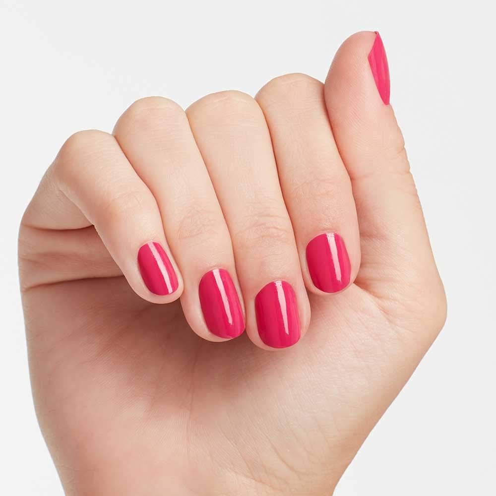 OPI Nail Lacquer Pink Flamenco displayed with other nail polishes