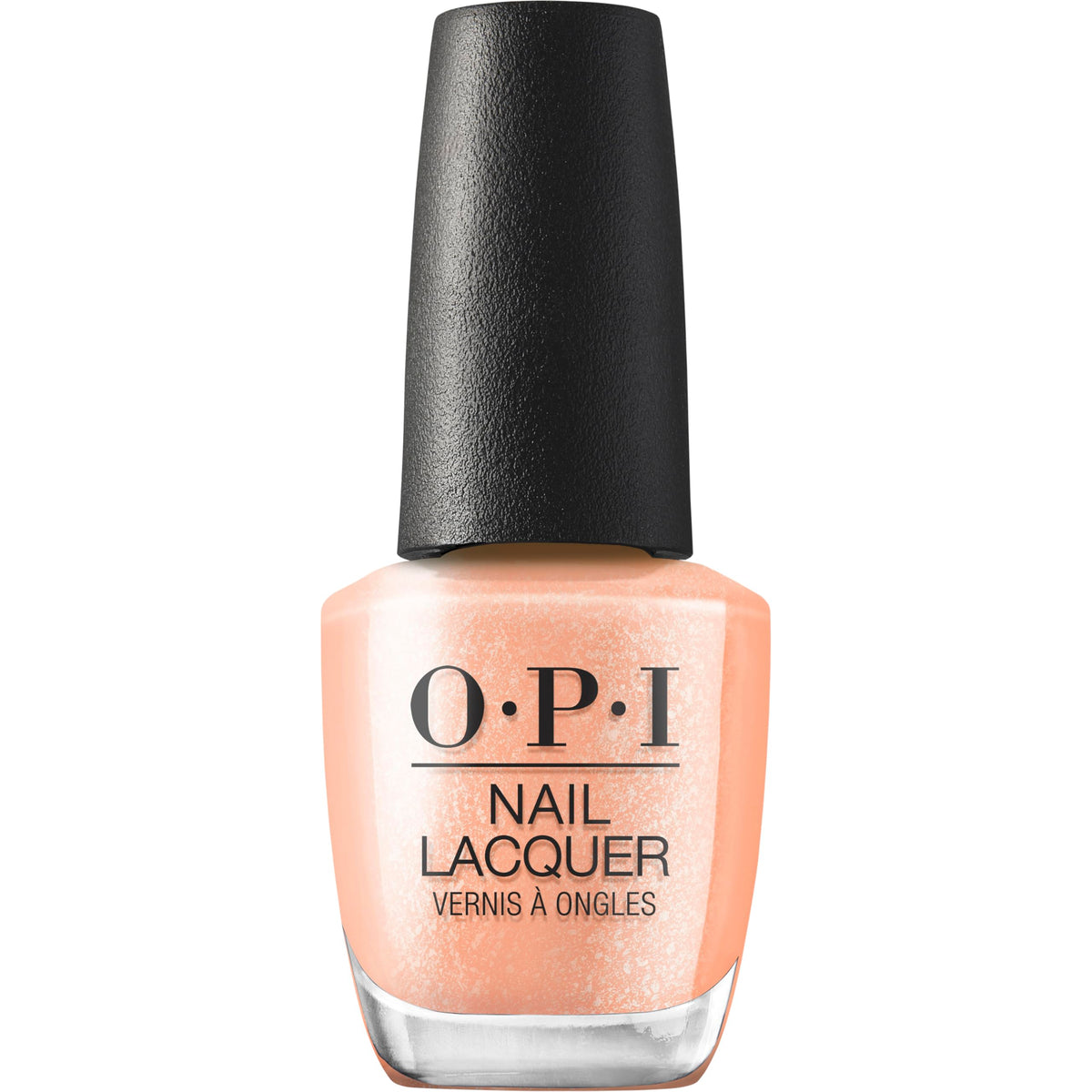 OPI Nail Lacquer Queens Rule peach shimmer nail polish front view