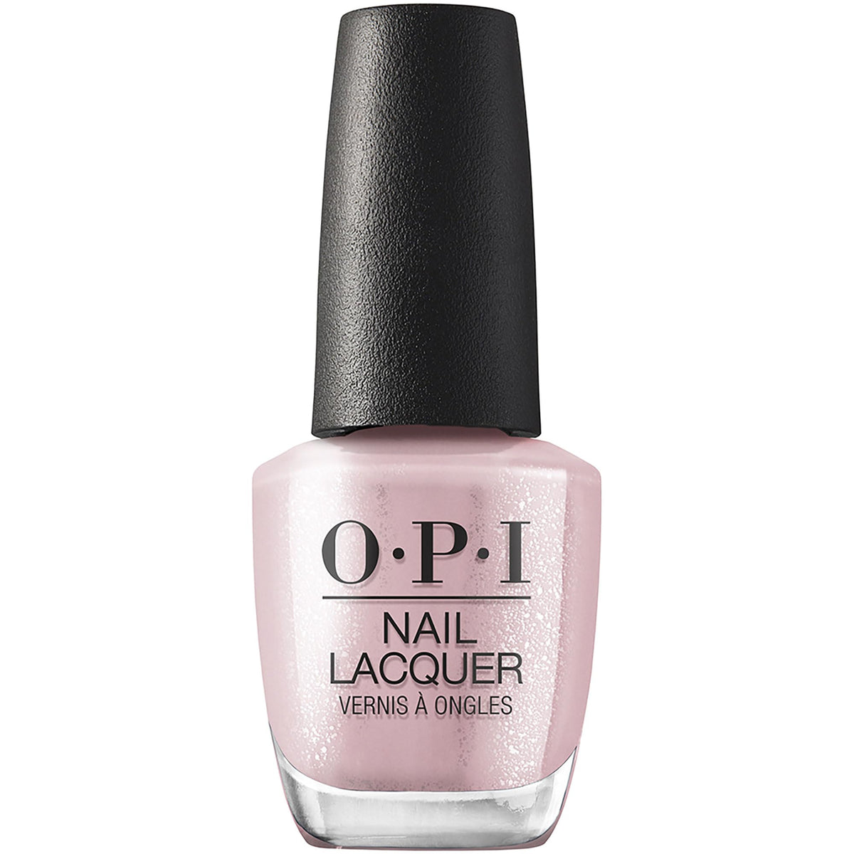 OPI Nail Lacquer Quest for Quartz light pink shimmer nail polish front view