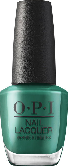 OPI Nail Lacquer Rated Pea-G dark green nail polish front view