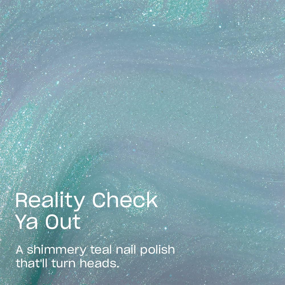 OPI Nail Lacquer Reality Check Ya Out bottle with nail polish swatch