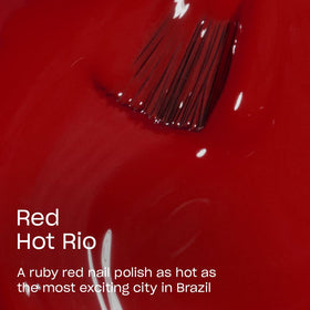 OPI Nail Lacquer Red Hot Rio bottle side view