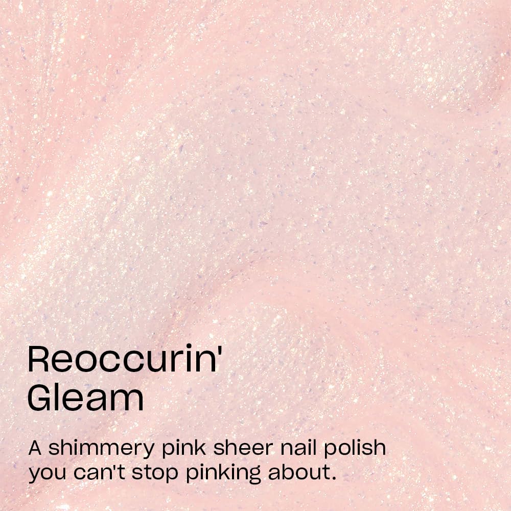 OPI Nail Lacquer Reoccurin' Gleam brush close-up