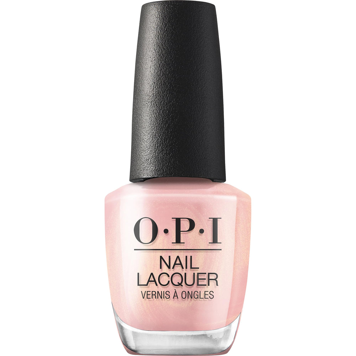 OPI Nail Lacquer Reoccurin' Gleam sheer pastel pink shimmer front view