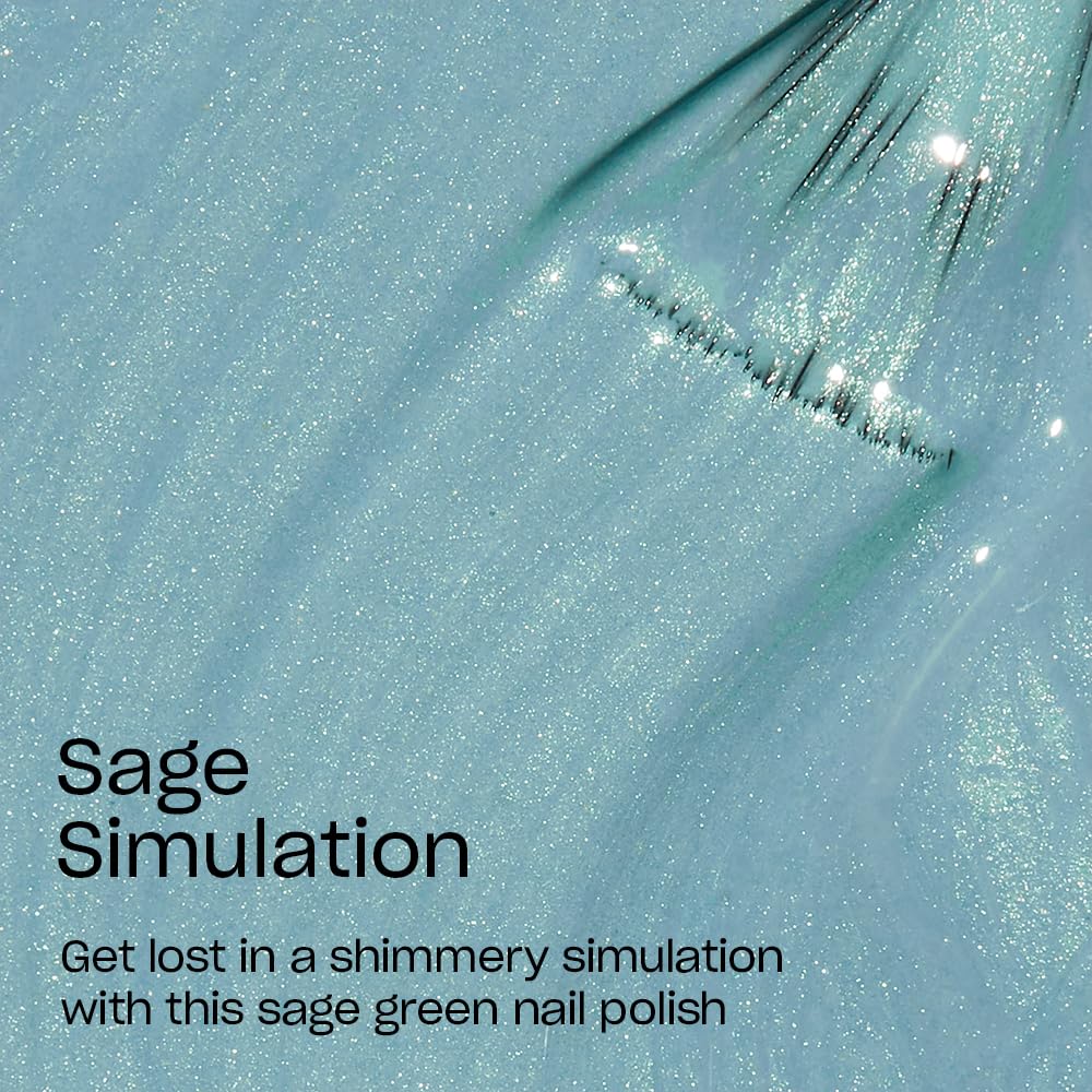 OPI Nail Lacquer Sage Simulation bottle with pro-wide brush