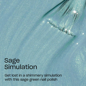 OPI Nail Lacquer Sage Simulation bottle with pro-wide brush