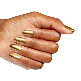 OPI Nail Lacquer SaTURN Me On dark brown metallic polish bottle side view