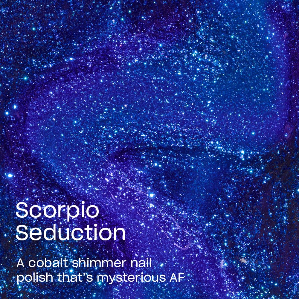 OPI Nail Lacquer Scorpio Seduction dark blue shimmer on nails
