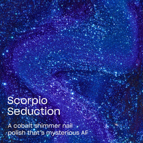 OPI Nail Lacquer Scorpio Seduction dark blue shimmer on nails