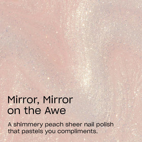 OPI Nail Lacquer Sheer Pastel White Shimmer swatch on nails