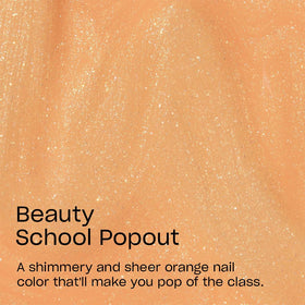 OPI Nail Lacquer Sheer Paster Orange Shimmer swatch on nails