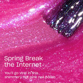 OPI Nail Lacquer Spring Break the Internet application on nails
