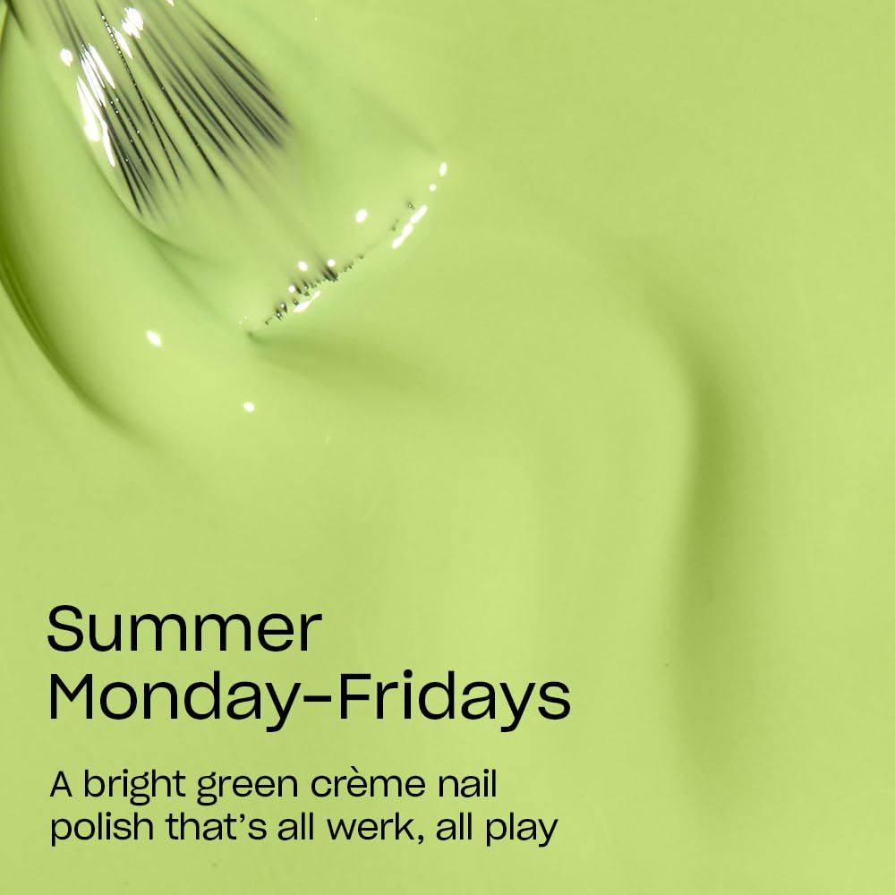 OPI Nail Lacquer Summer Monday-Fridays bright green polish bottle