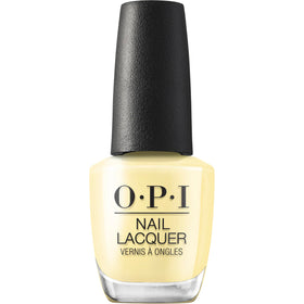 OPI Nail Lacquer Sunny Bunny butter yellow crème polish front view