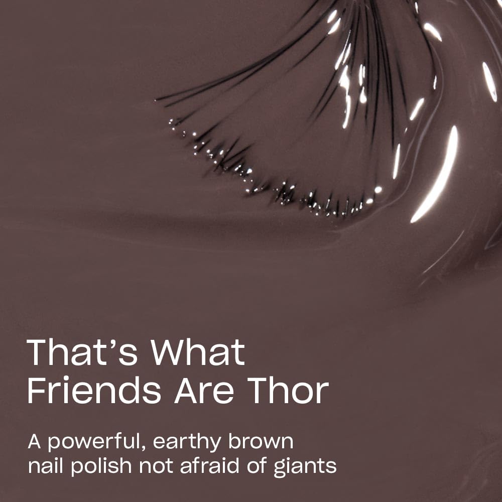 OPI Nail Lacquer That's What Friends are Thor brush and polish close-up