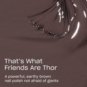 OPI Nail Lacquer That's What Friends are Thor brush and polish close-up
