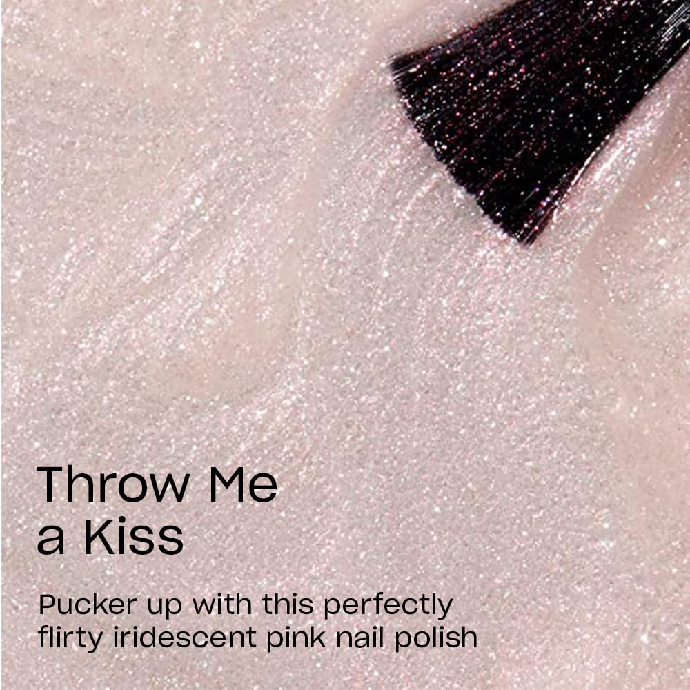OPI Nail Lacquer Throw Me A Kiss sheer soft beige brush close-up