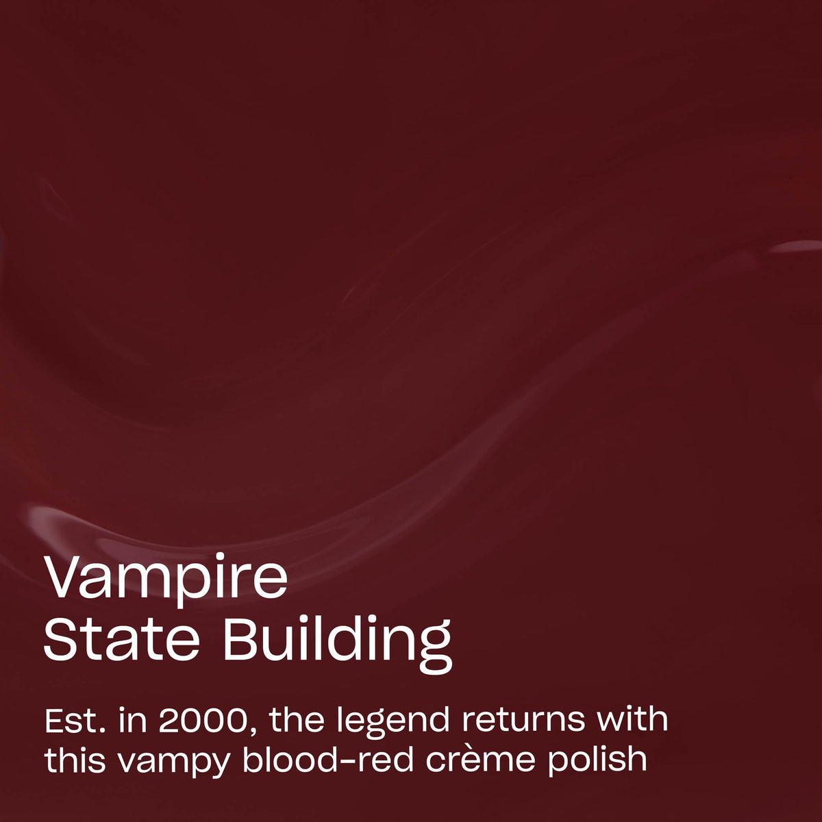OPI Nail Lacquer Vampire State Building dark burgundy crème brush close-up