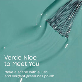 OPI Nail Lacquer Verde Nice to Meet You opaque light green bottle side view