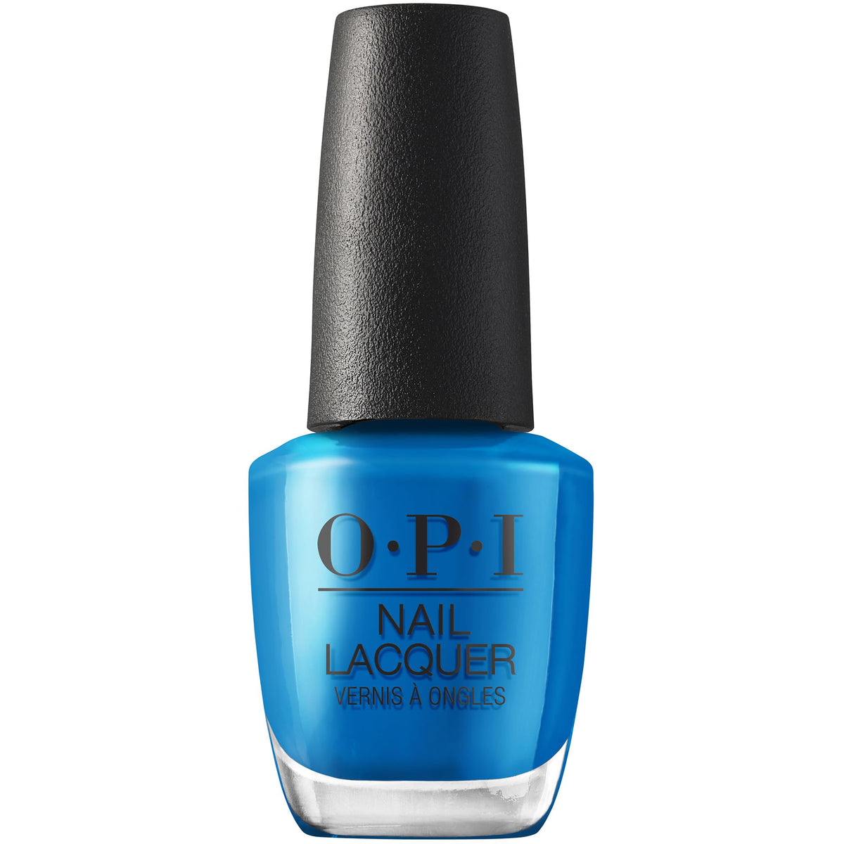 OPI Nail Lacquer Y2Slay bright blue metallic polish front view