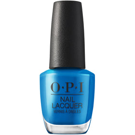 OPI Nail Lacquer Y2Slay bright blue metallic polish front view