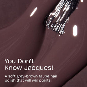 OPI Nail Lacquer You Don't Know Jacques! dark brown polish brush close-up