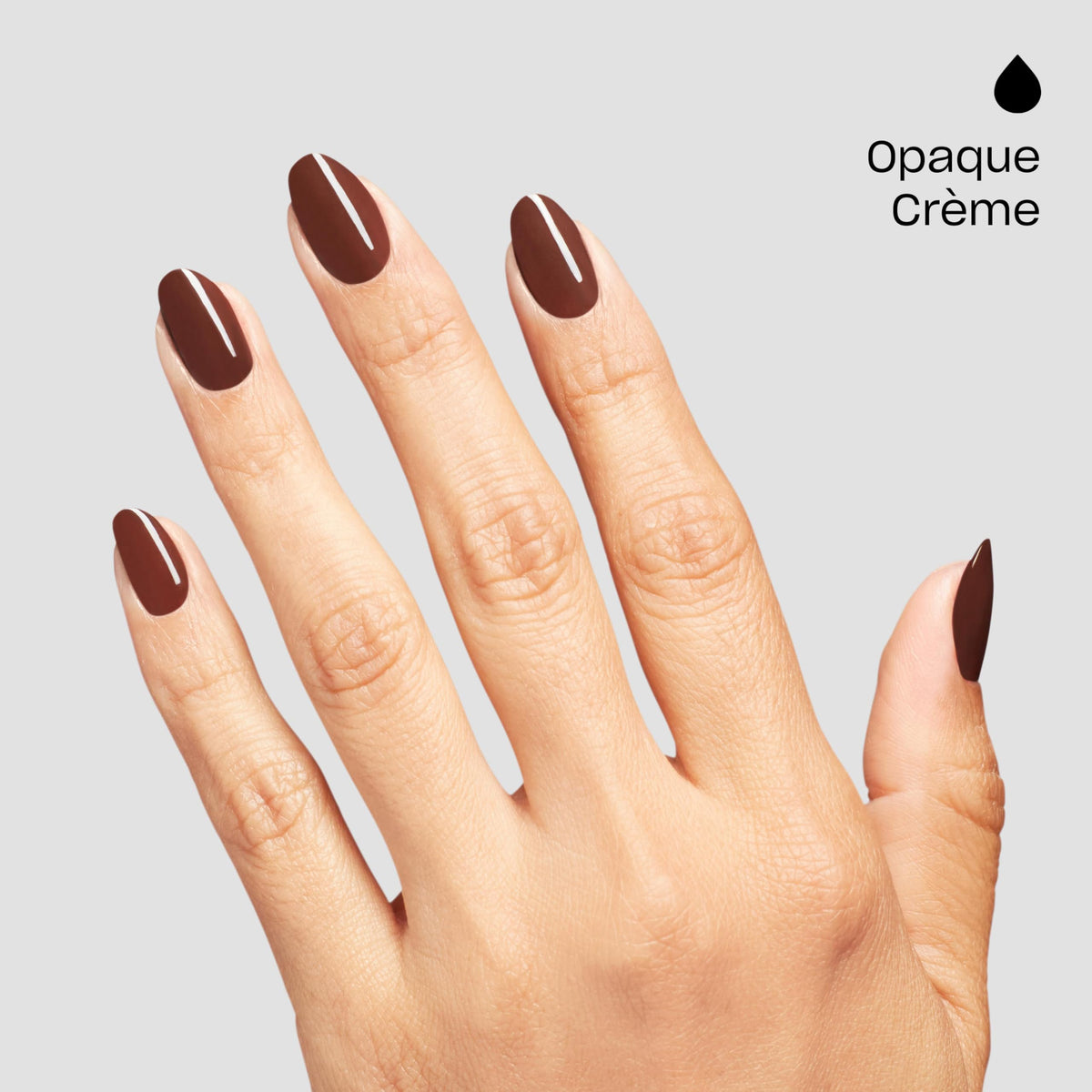 OPI nail polish swatch on a nail