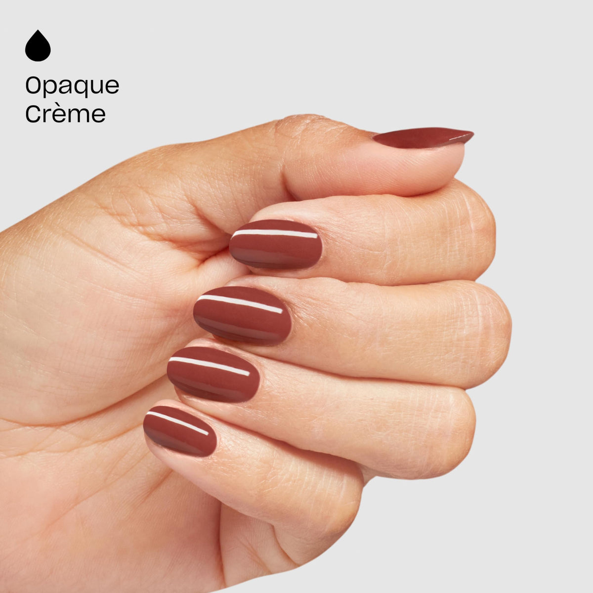 OPI Nail Prep Rally dark red brown nail polish bottle side view