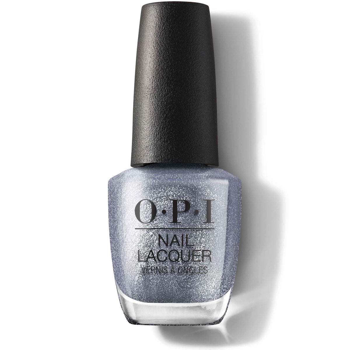 OPI Nails the Runway gray shimmer nail polish front view