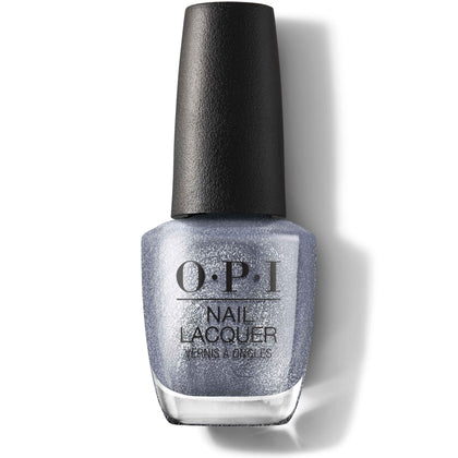 OPI Nails the Runway gray shimmer nail polish front view