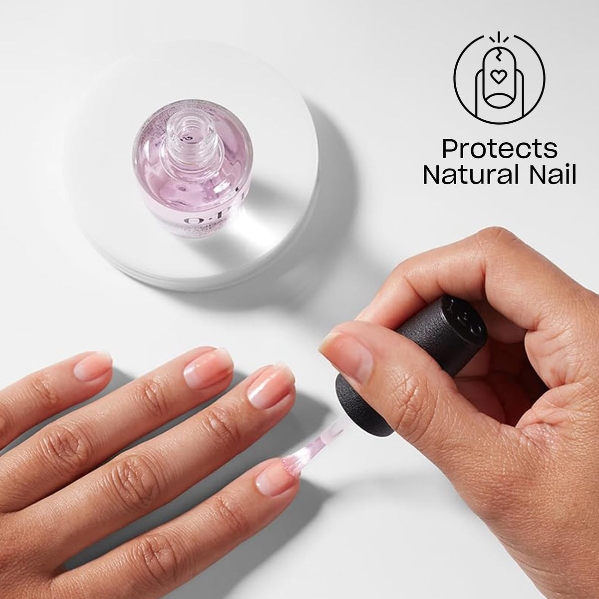 OPI Natural Nail Base Coat side view 60g bottle