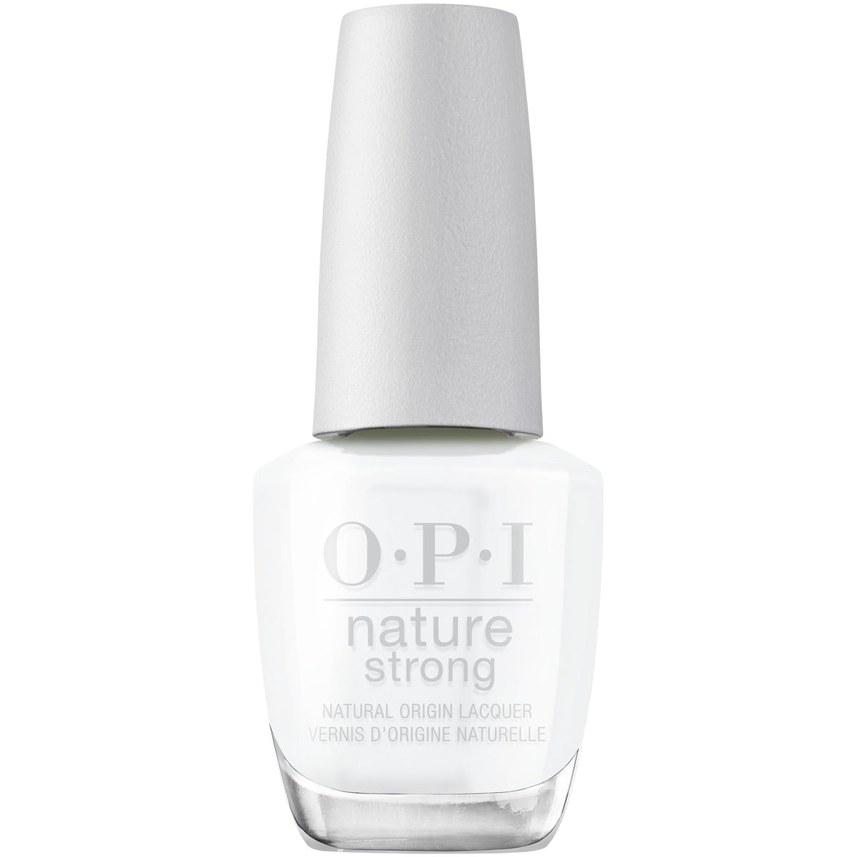 OPI Nature Strong Bright White Crème Nail Polish front view