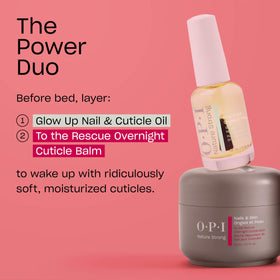 OPI Nature Strong Cuticle Balm on a nightstand