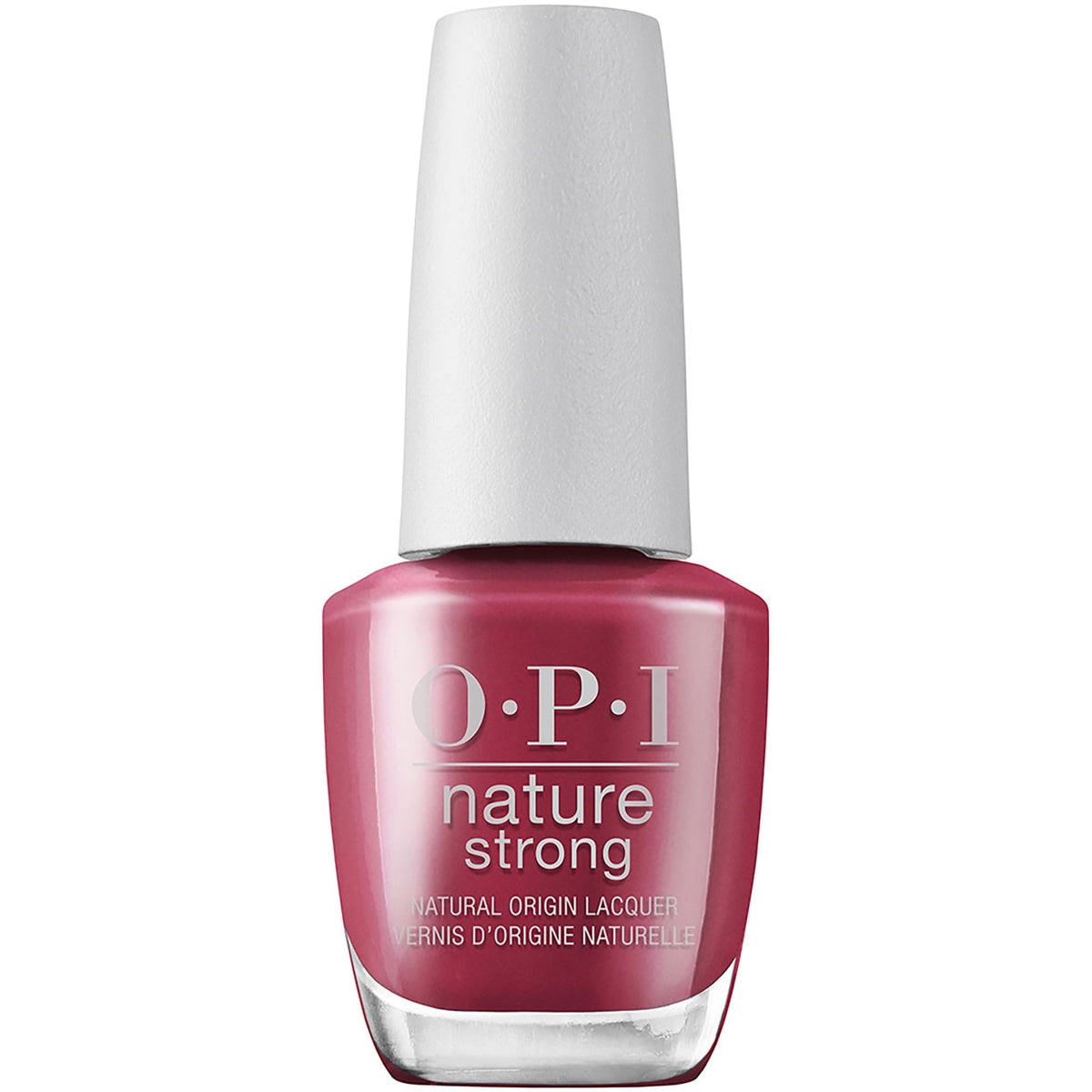 OPI Nature Strong Give a Garnet dark red nail polish bottle front view