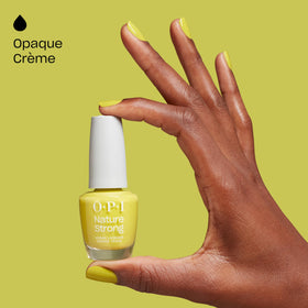 OPI Nature Strong Give Me Some Suga Cane nail polish application process