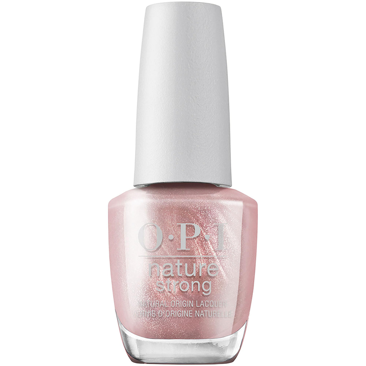 OPI Nature Strong Intentions are Rose Gold nail polish bottle front view