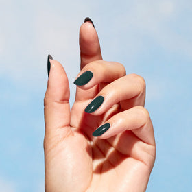 OPI Nature Strong Leaf by Example nail polish with natural background
