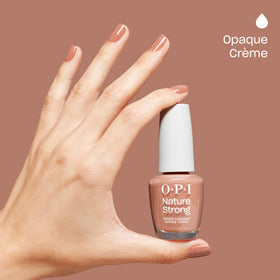 OPI Nature Strong Opaque Warm Brown Crème Nail Polish in natural light