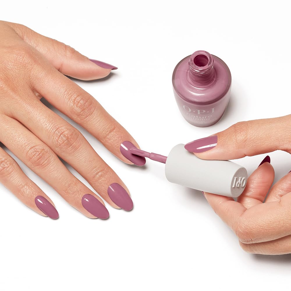 OPI Nature Strong Simply Radishing nail polish in a beauty setup