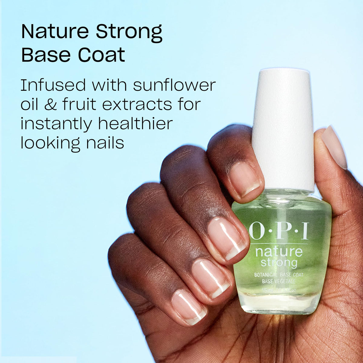 OPI Nature Strong Top Coat application process
