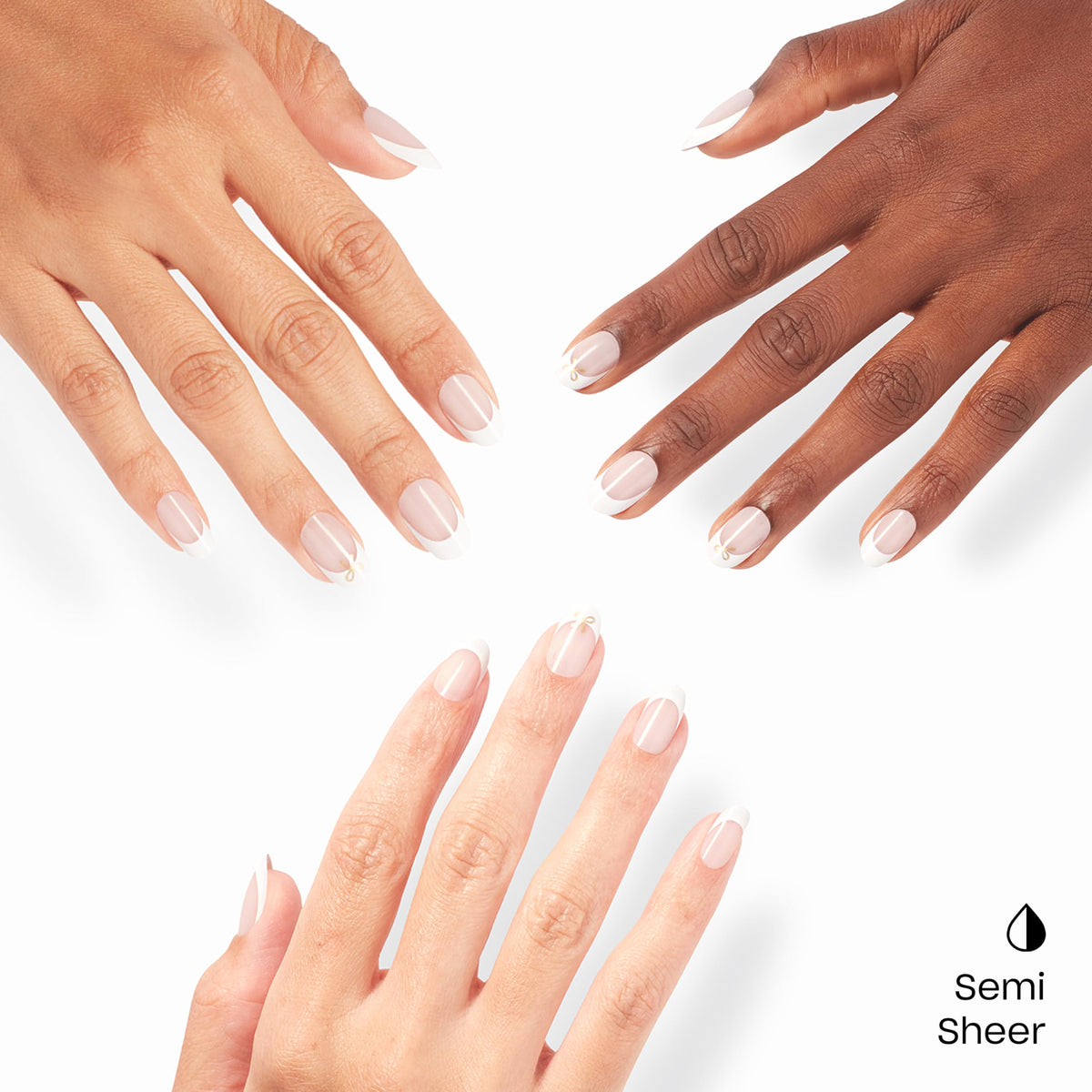 OPI On Point Bow-jour! press on nails packaging with 24 count