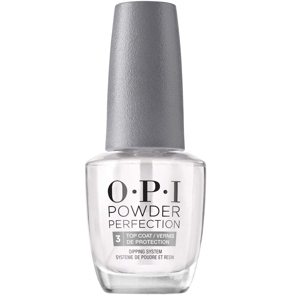 OPI Powder Perfection Top Coat front view with high gloss finish