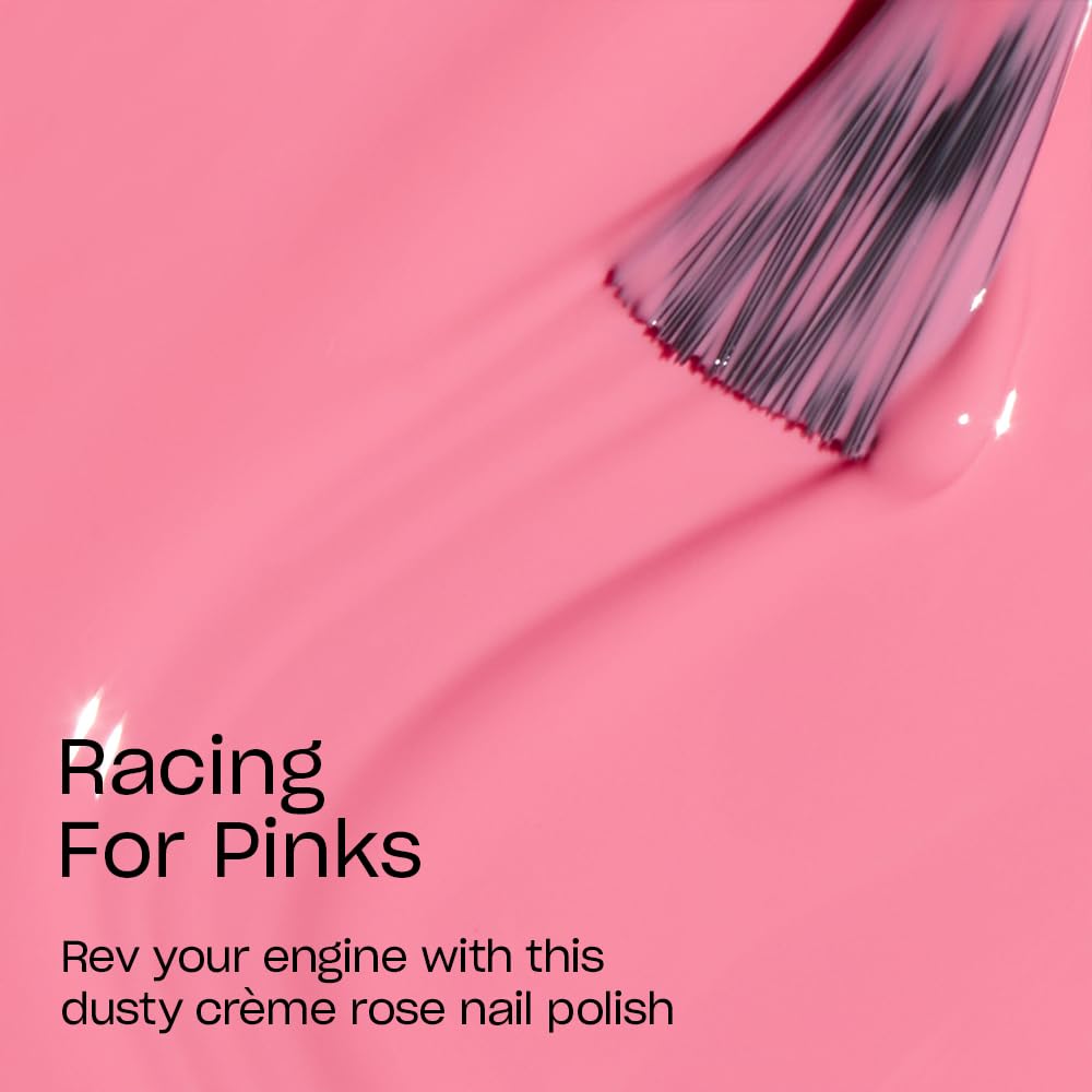 OPI Racing for Pinks nail polish brush close-up