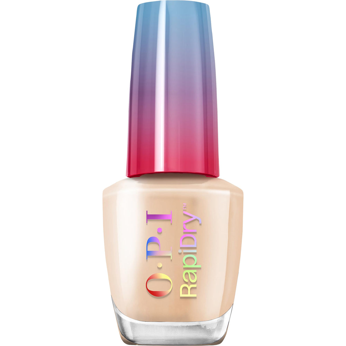 OPI RapiDry Can’t Hardly Wait opaque soft tan nail polish front view