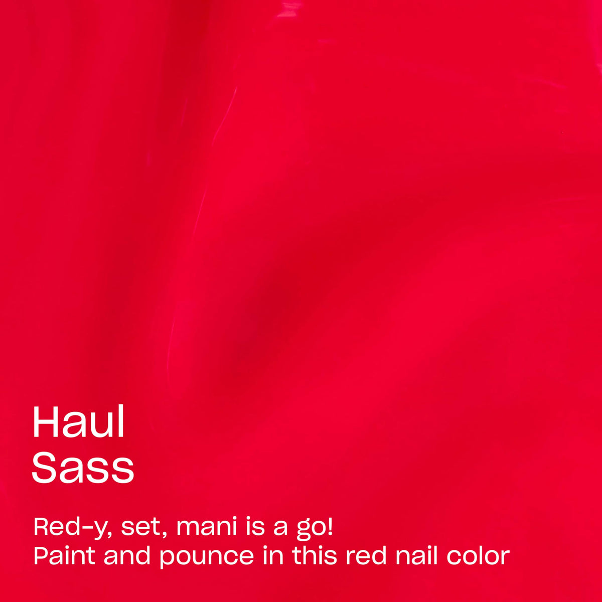 OPI RapiDry Haul Sass Bright Red Nail Polish applied on nails