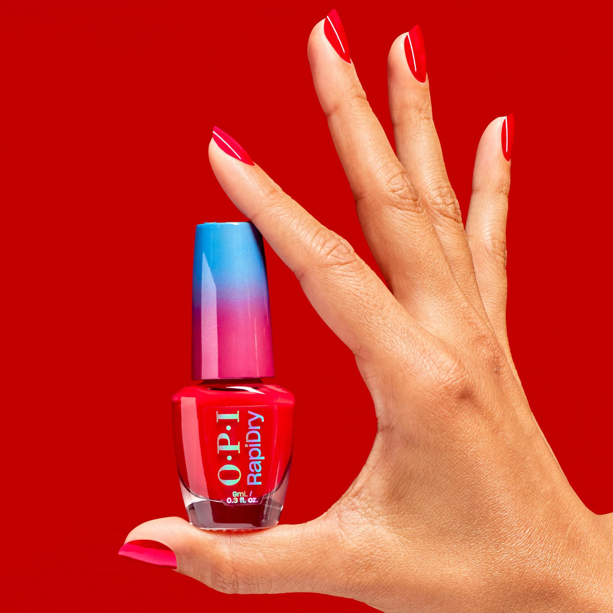 OPI RapiDry Haul Sass Bright Red Nail Polish packaging